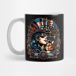 Steampunk July 4th Mug